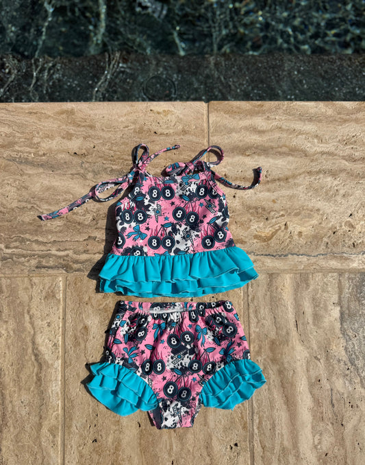 Cherry Western 2 Piece Swim Suit (FINAL SALE)