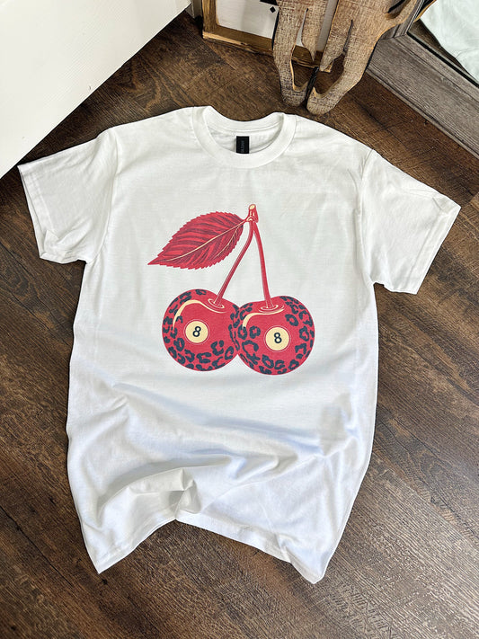 Leopard Cherries TEE or CREWNECK