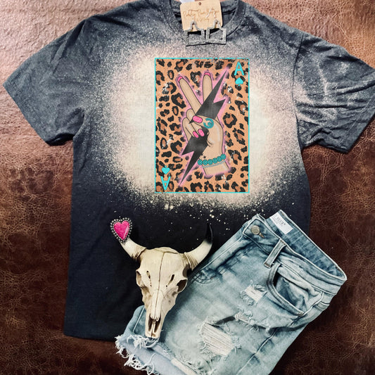 Leopard Aces Western Tee