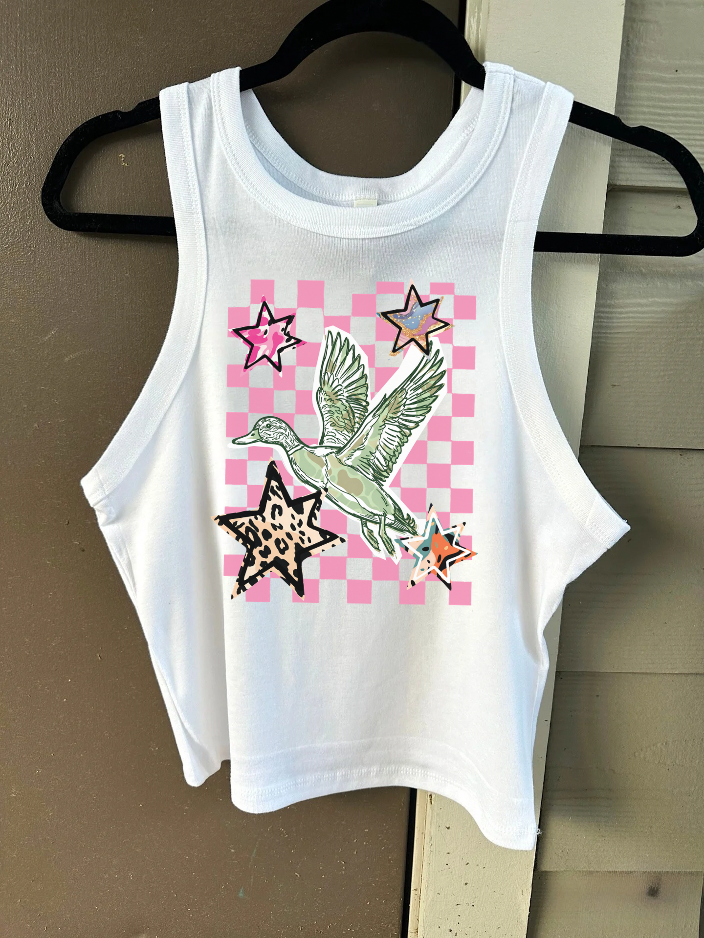 Pink Skies & Duck Vibes Cropped Tank