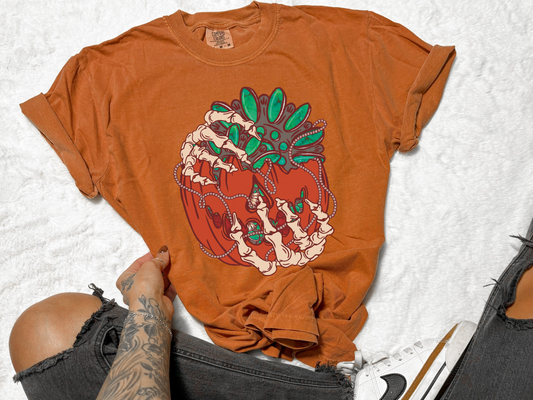 Skelly Pumpkin Tee