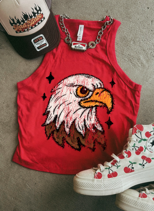 Vintage Eagle Ribbed Racer Tank