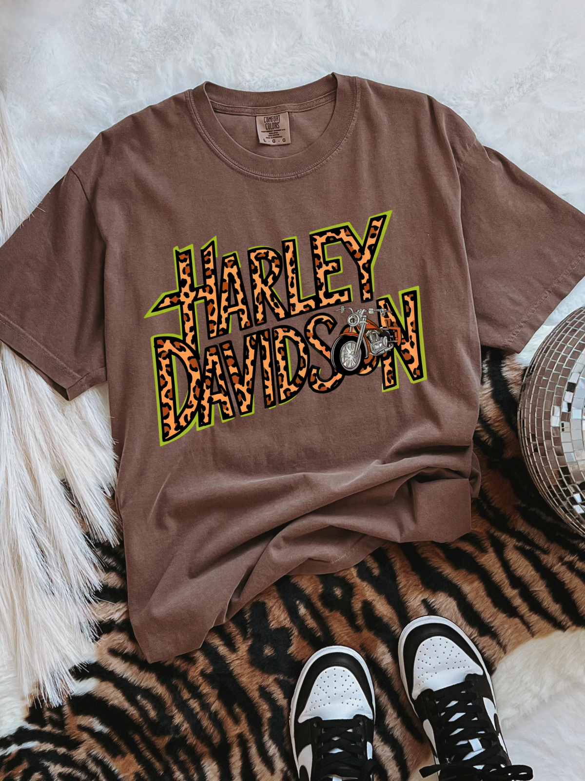 Leopard Harley COMFORT COLORS TEE