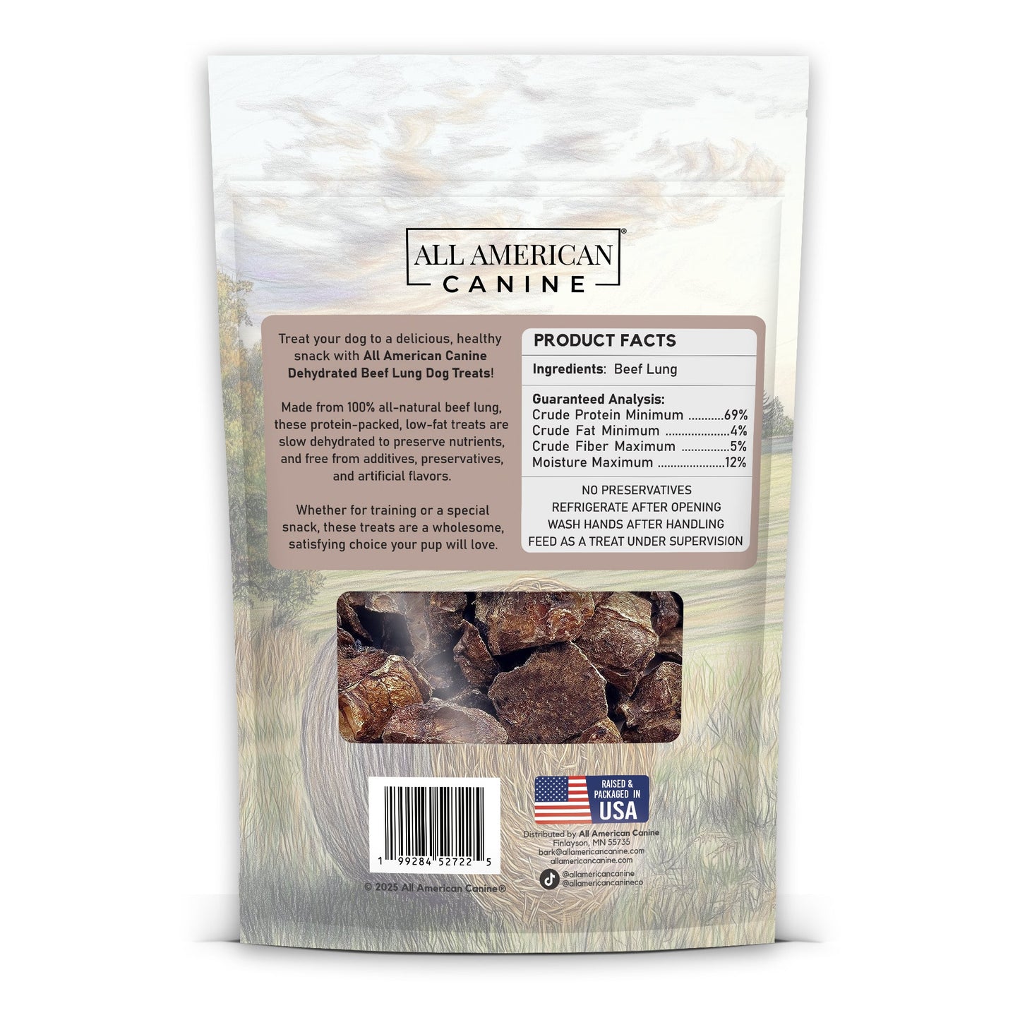 Dehydrated Beef Lung - 3 oz