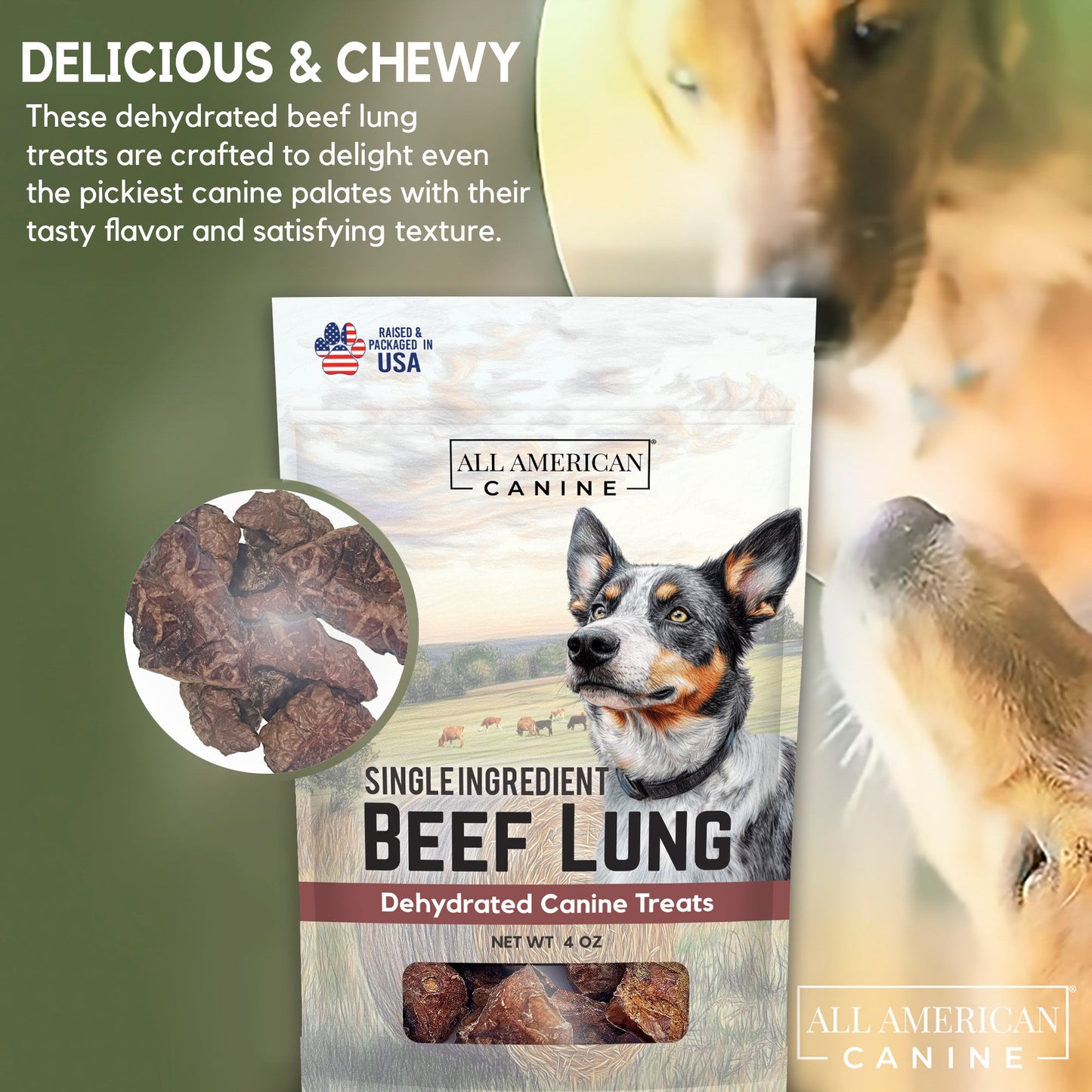 Dehydrated Beef Lung - 3 oz