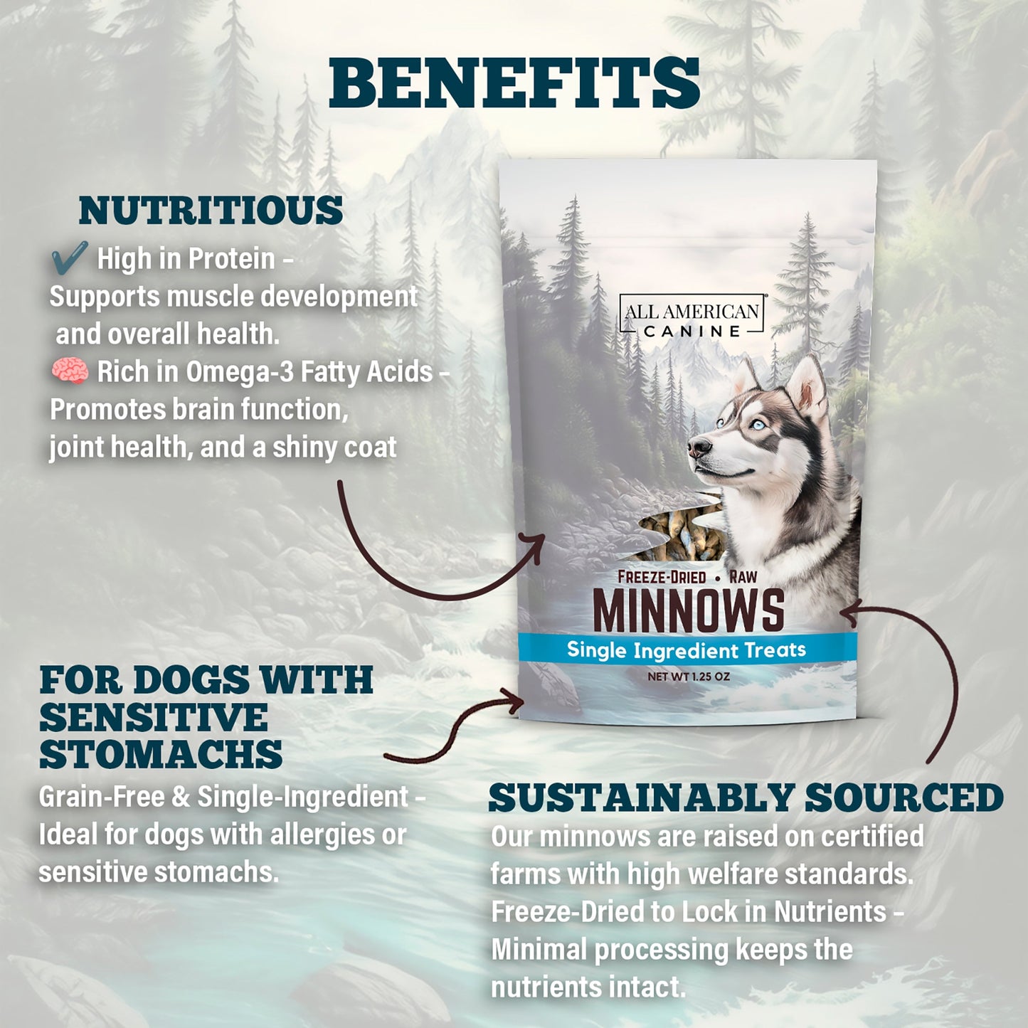 Freeze Dried Minnows - 1.25 oz