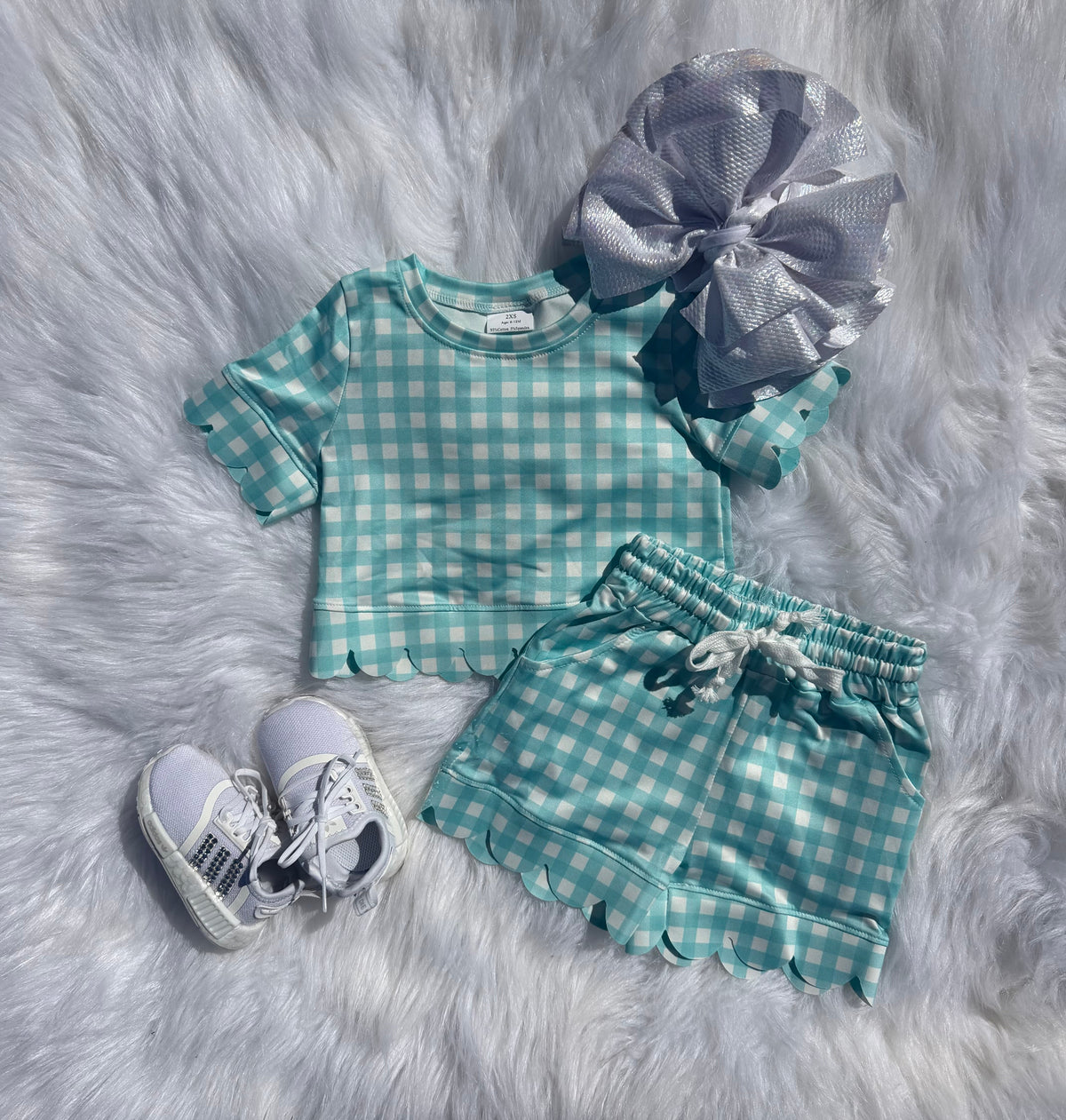 Mint Plaid Set  (FINAL SALE)