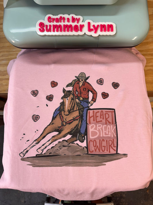 Heart break cowgirl barrel racer