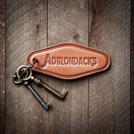 Adirondacks Leather Keychain Motel Style