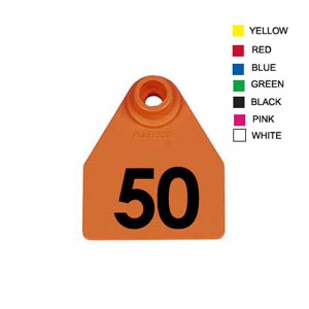 76-100 ORANGE ALLFLEX MED. FEM/SM MALE  25/BG