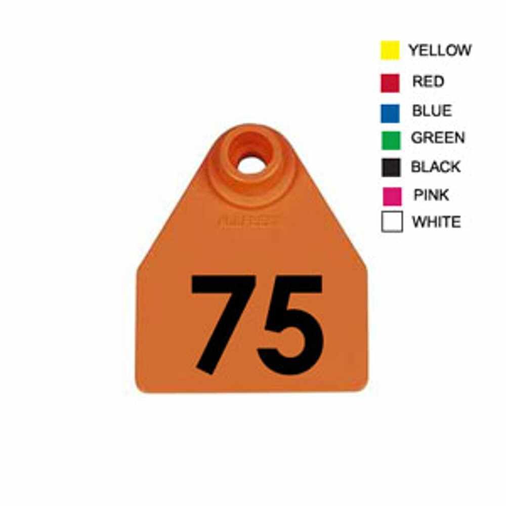 76-100 ORANGE ALLFLEX MED. FEM/SM MALE  25/BG