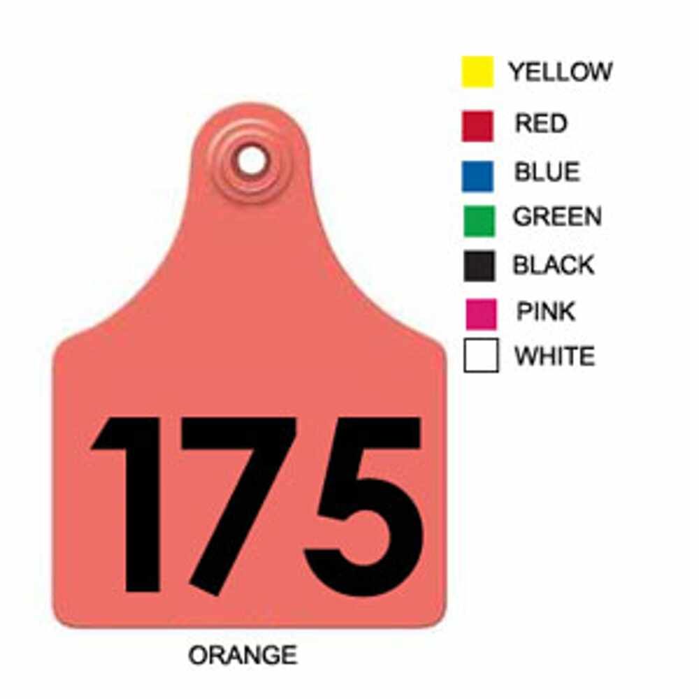 76-100 ORANGE Allflex: Maxi Fem/Sm Male