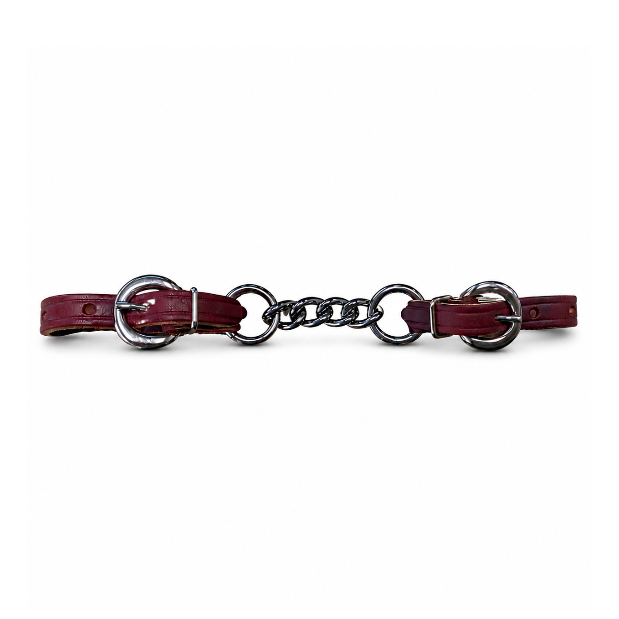 AJ Tack Latigo Leather Curb Chain, Made in the USA
