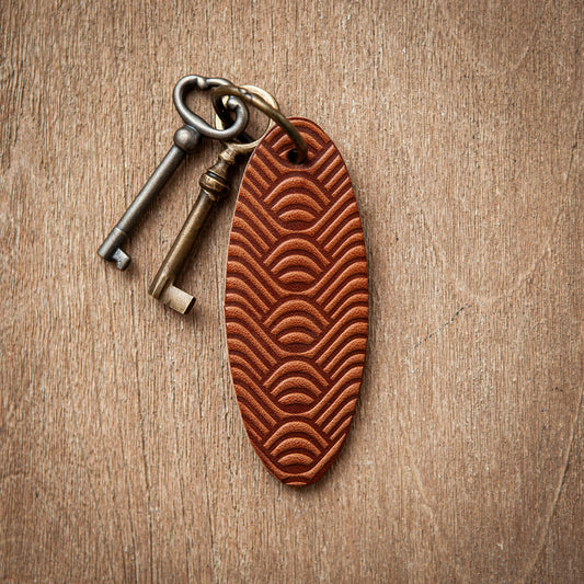 Artisan Leather Keychain Design 04