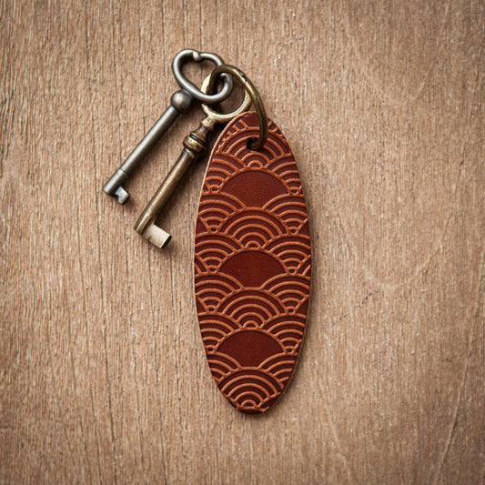 Artisan Leather Keychain Design 06
