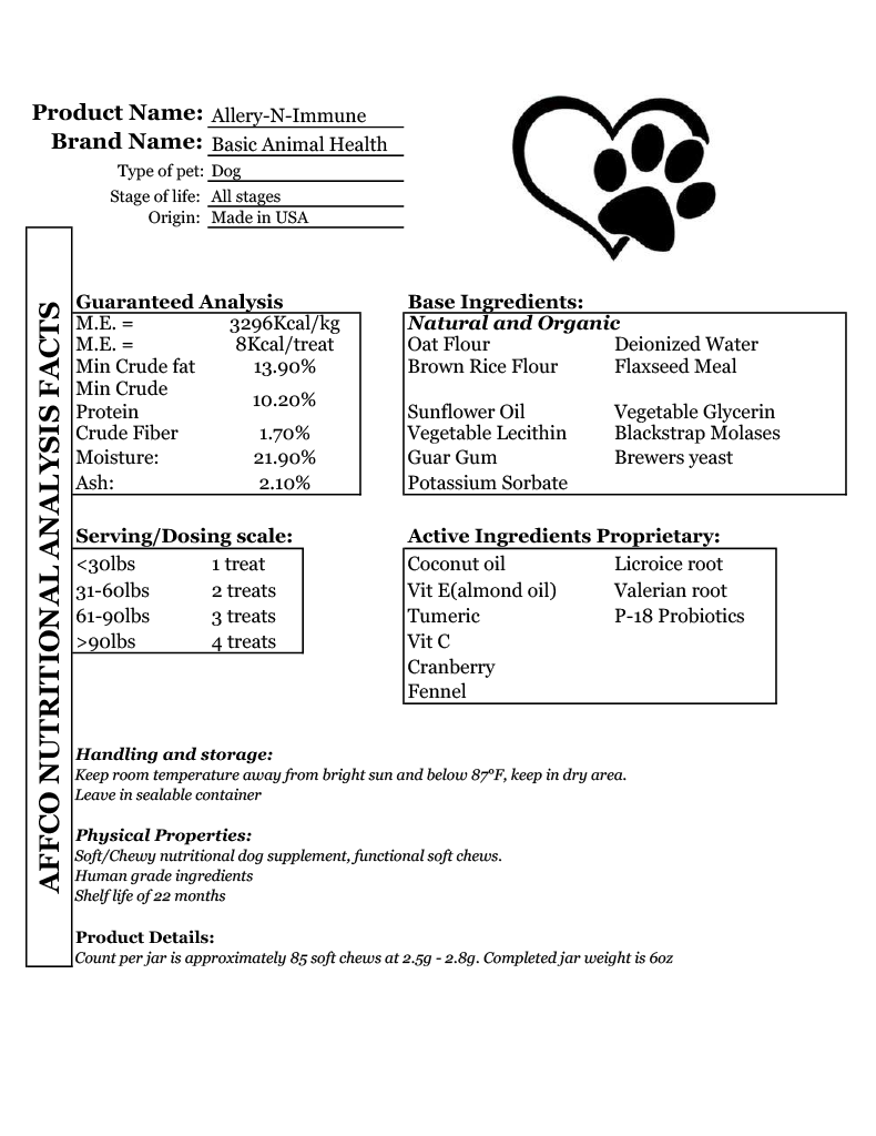 Allergy-N-Immune for Dogs - 10 oz.