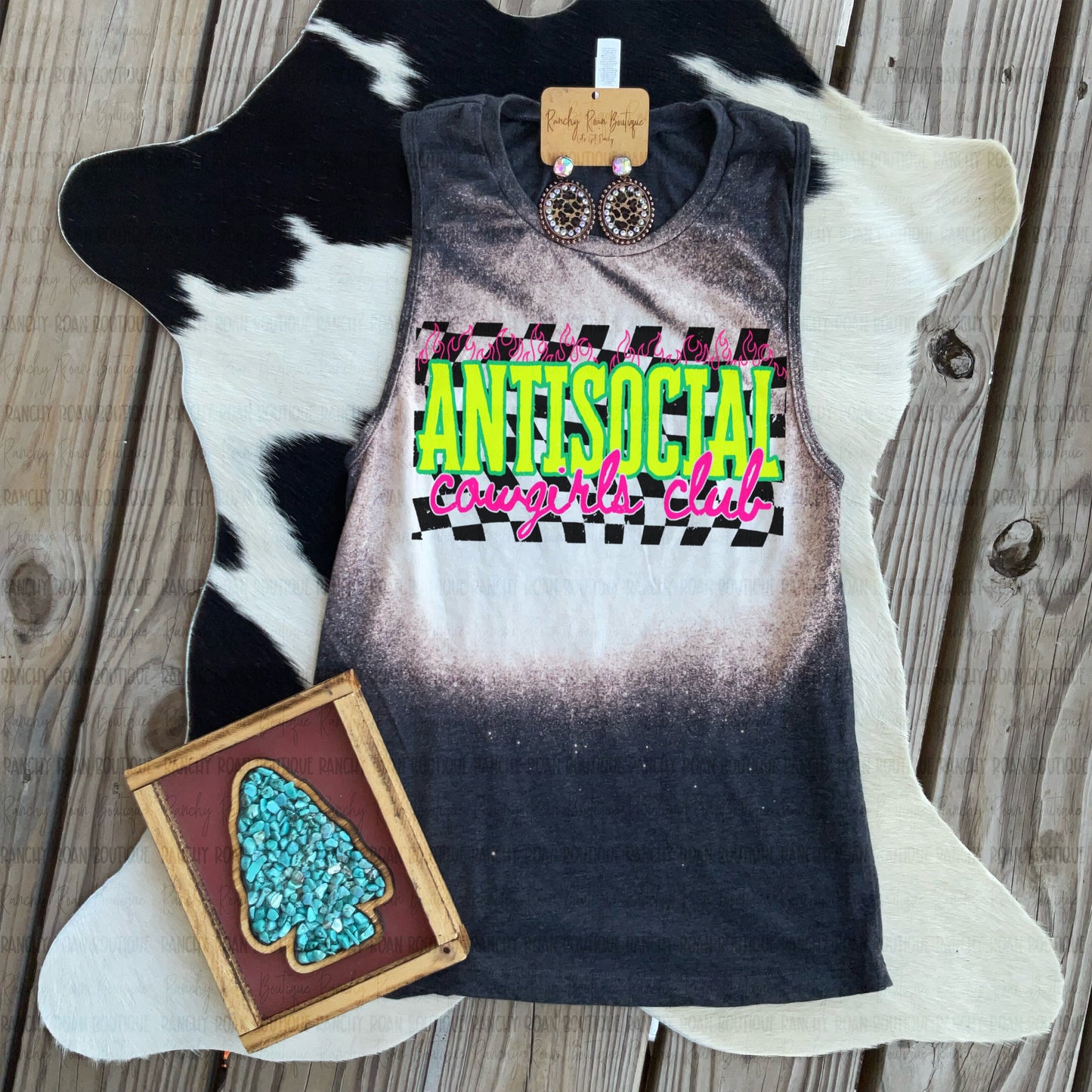 Antisocial Cowgirls Club Western Festival Muscle Tank