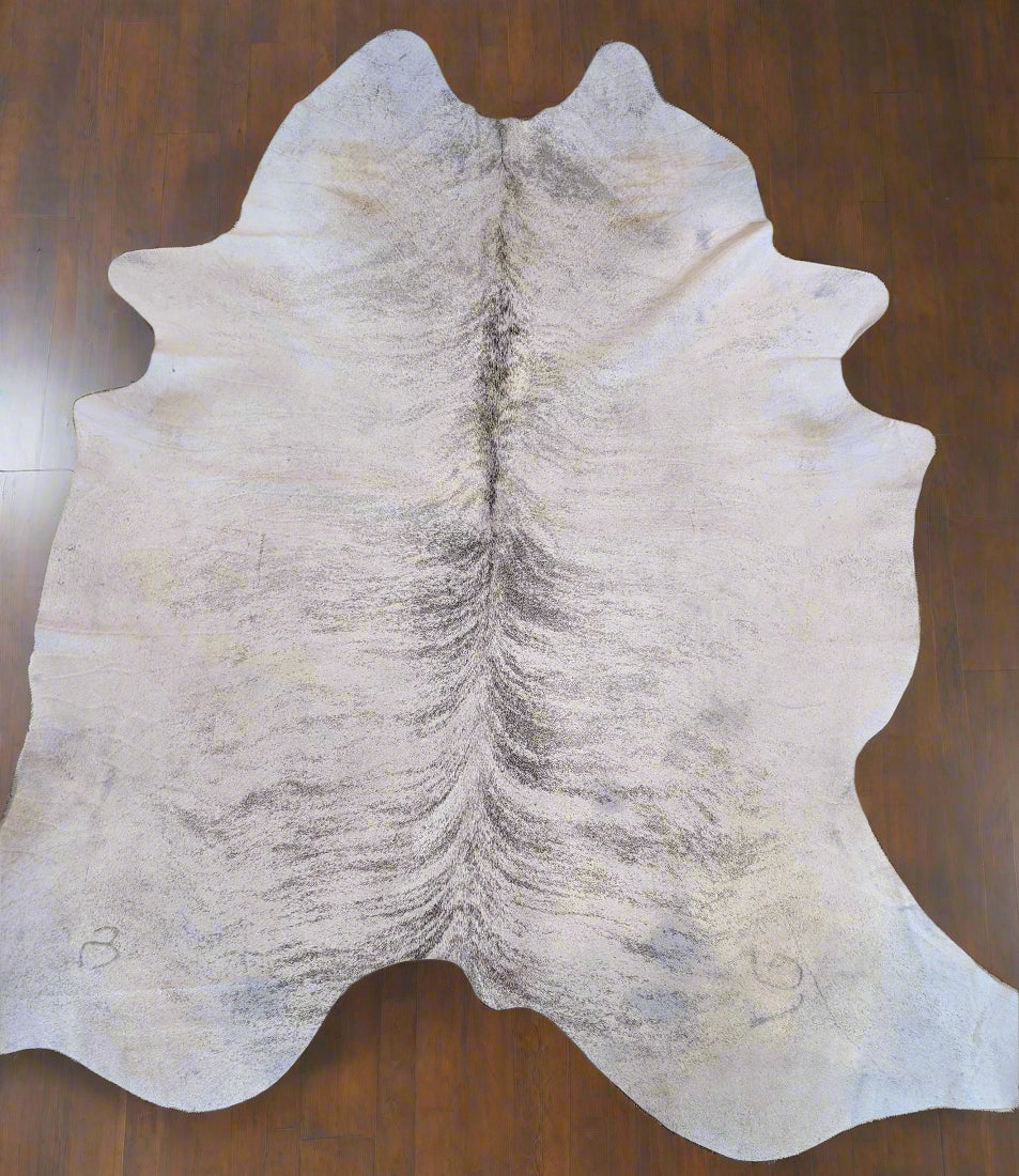"Ash" Full Cowhide Silver Brindle
