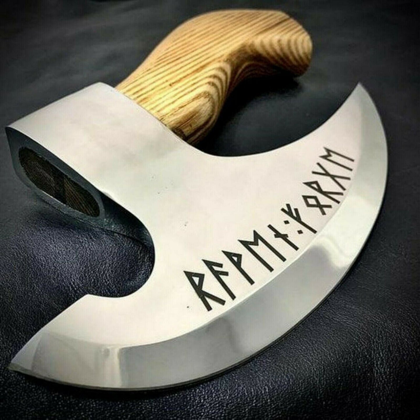 : Axe Pizza Cutter - Custom Hand Engraved with J2 Steel Blade