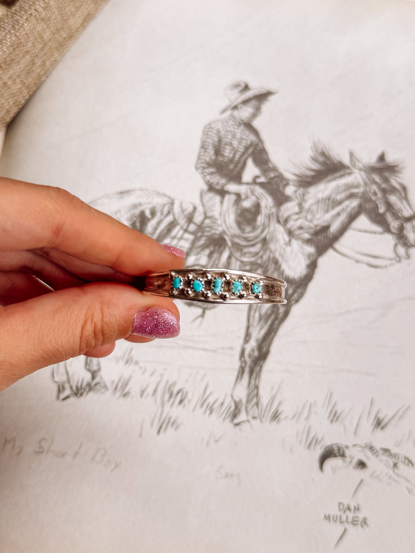 Turquoise 5 Stone Baby Bracelet