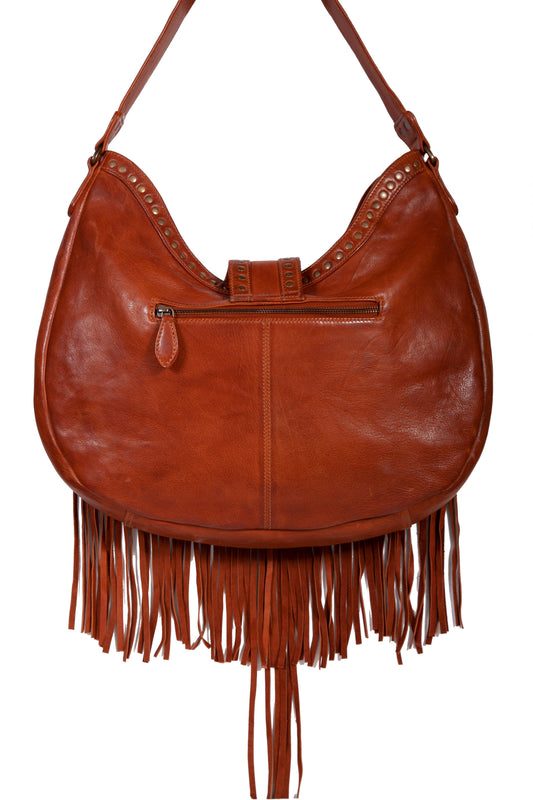 Fringe/studded Handbag - B177