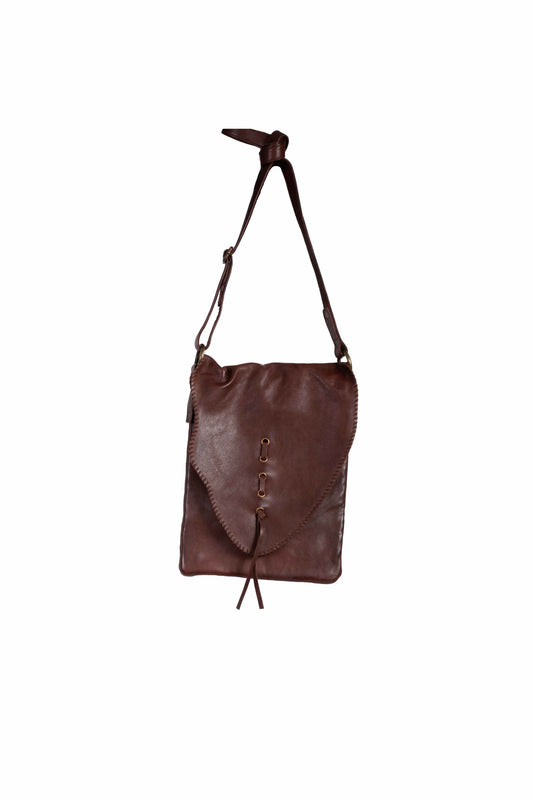 Whip Stitch Chocolate Handbag - B185-CHOC