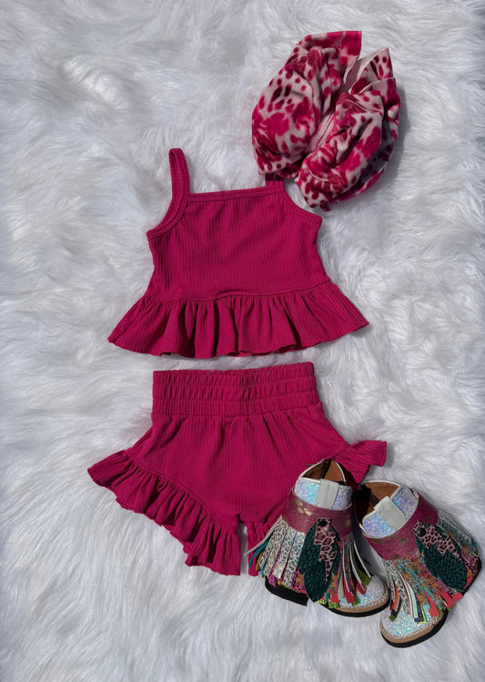 Pink Ruffle Set  (FINAL SALE)