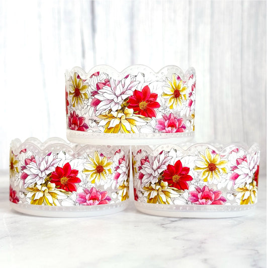 Summer Floral Scallop Tumbler Boot