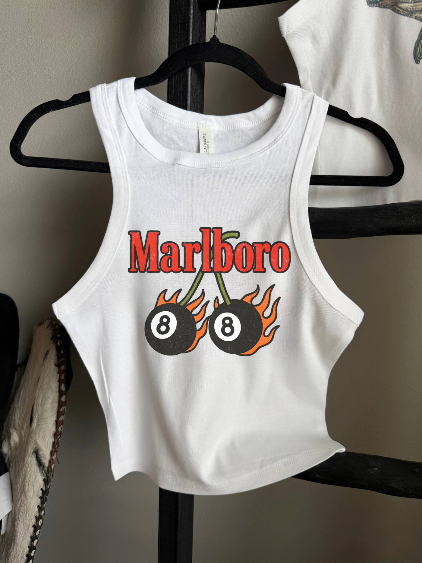 Cherry Boro Cropped Tank
