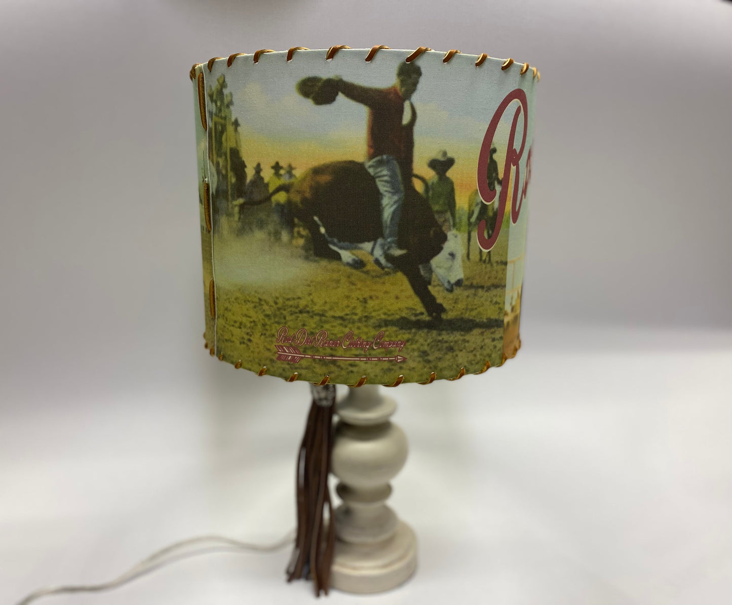 Vintage Bull Rider Lampshade