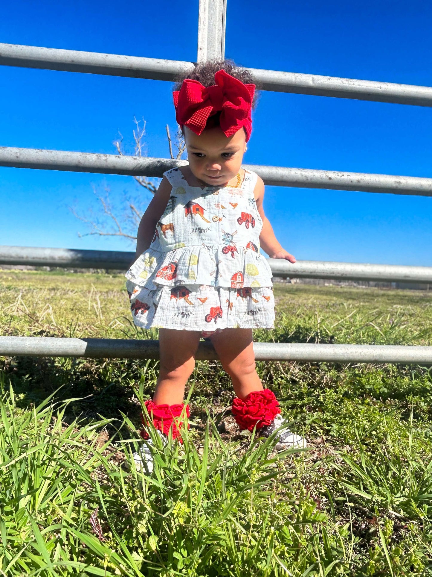 Muslin Ruffle Farm Set (FINAL SALE)