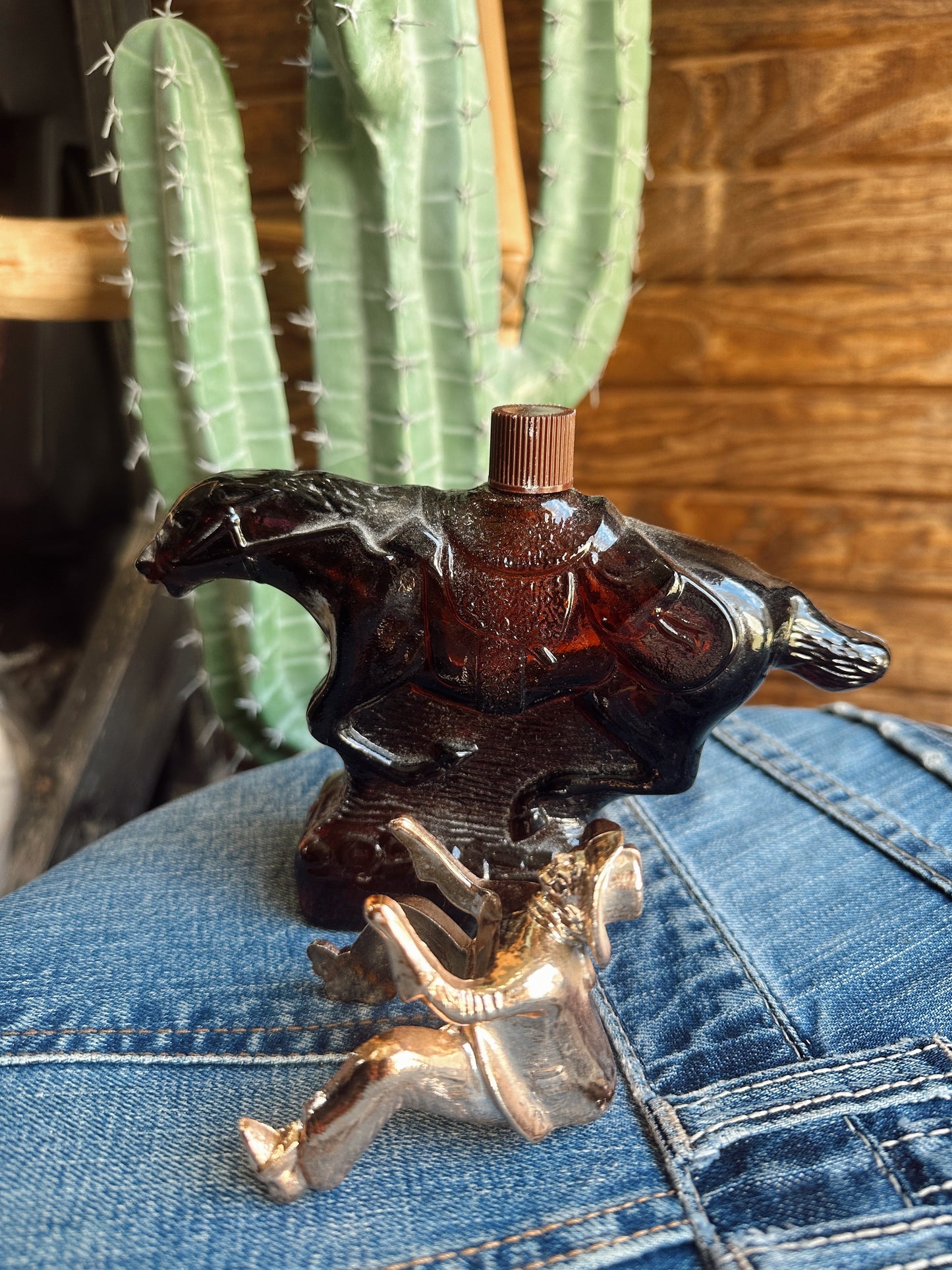 The Vintage Night Rider Glass Statue