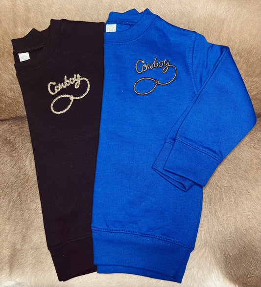 Embroidered Cowboy Pullover