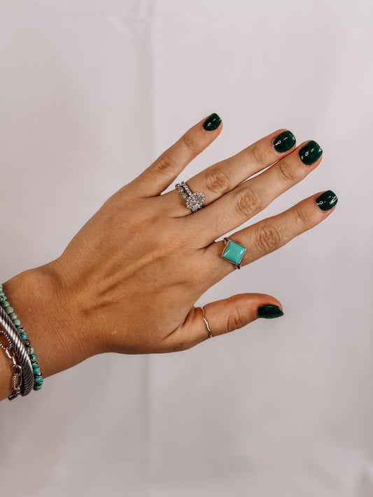 Tulia Square Turquoise Ring