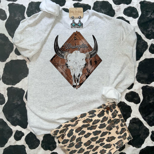 Vintage Skull Western Sweatshirt