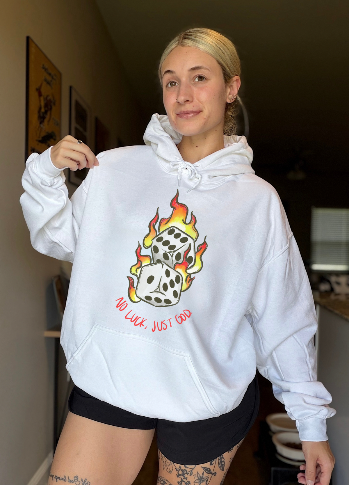 No Luck, Just God Hoodie