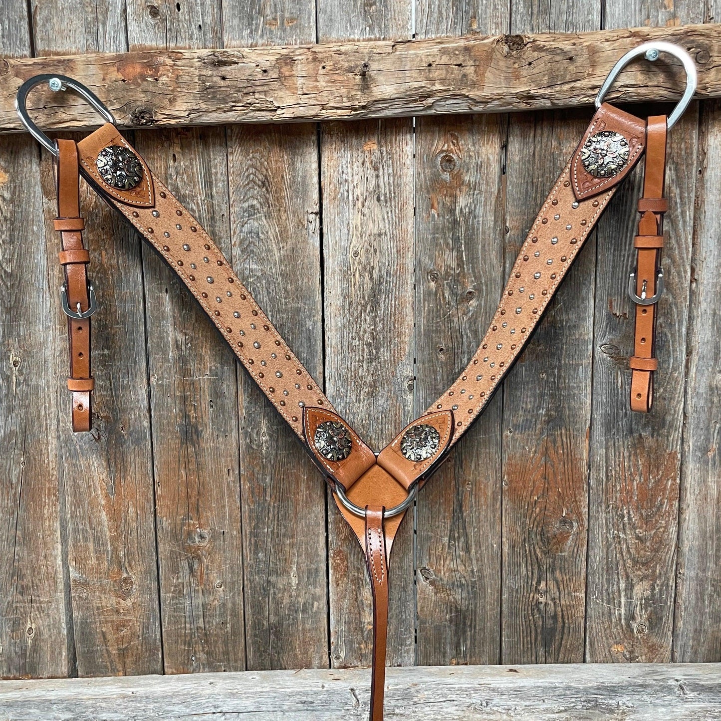 Ranchy Roughout Browband & Breastcollar Tack Set #BBBC479