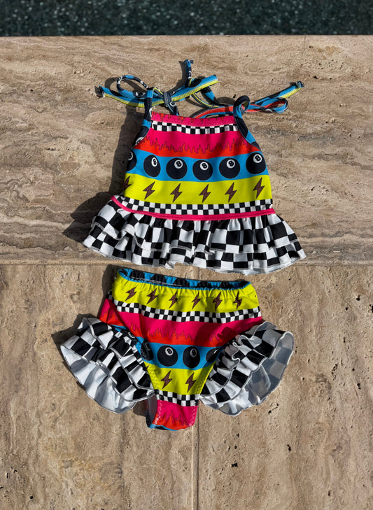 Fast Lane Babe 2 Piece Swim Suit  (FINAL SALE)