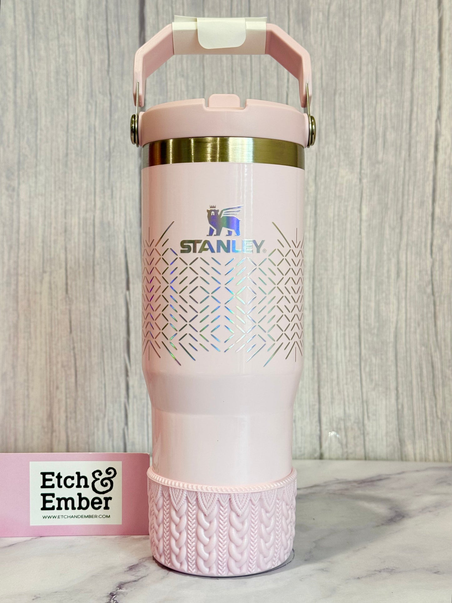 Pink Icicle Shimmer MACRAME  Boot