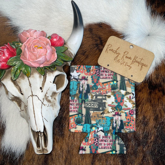 Western Girly Music Country Regular Koozie