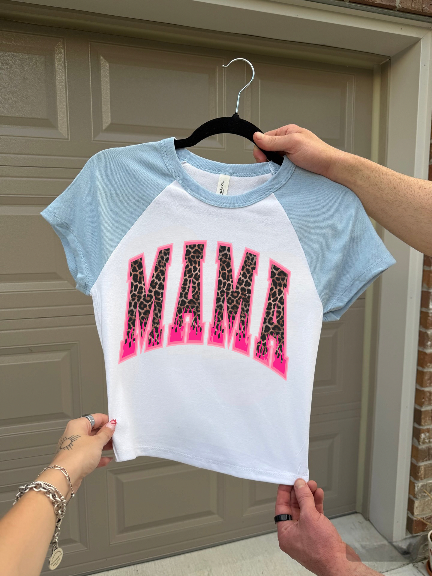 Leopard & Flames Mama Baby Tee