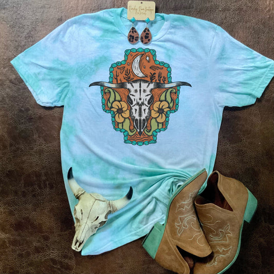 Sunflower Boho Western Steer Tee