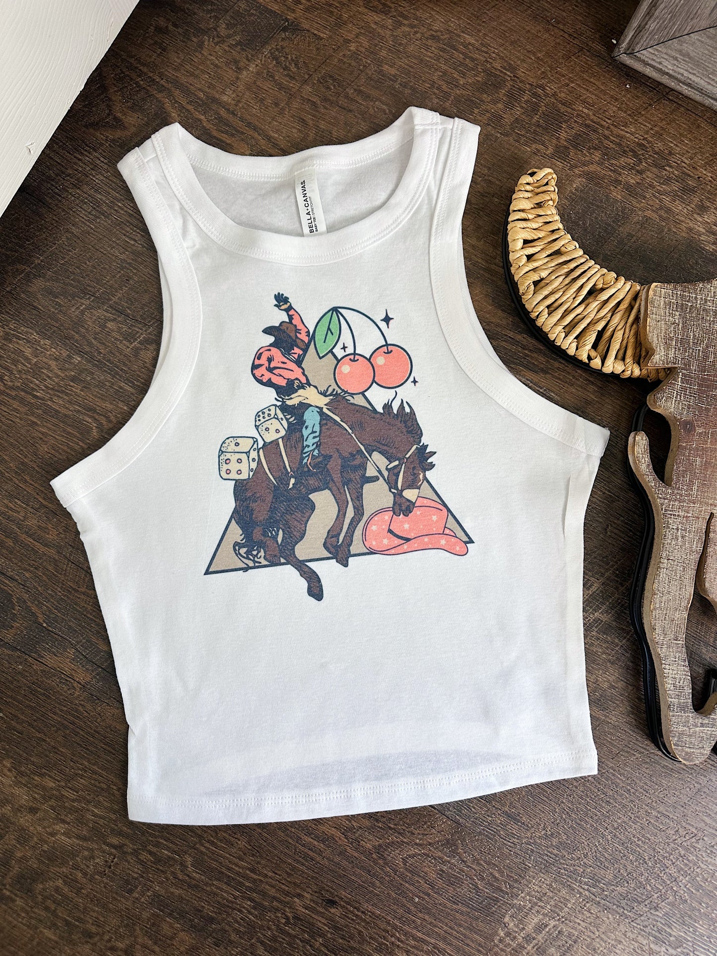 Cherry Cowboy Cropped Tank