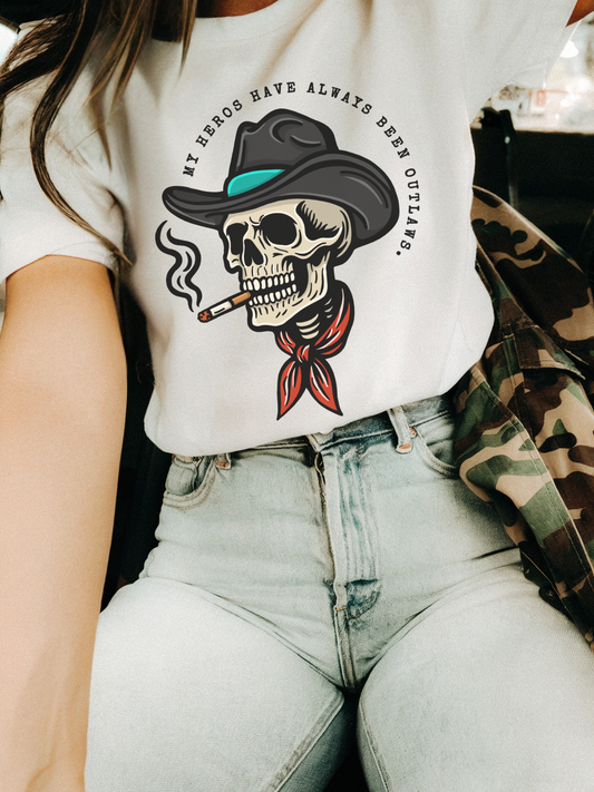 My Heros have always been Outlaws tee