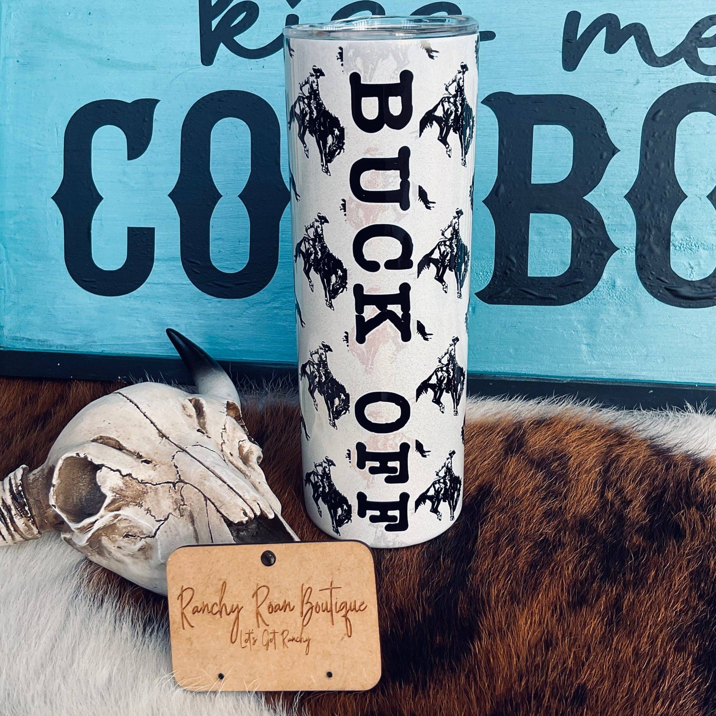 Buck off Bronc Rodeo 20oz Skinny Tumbler