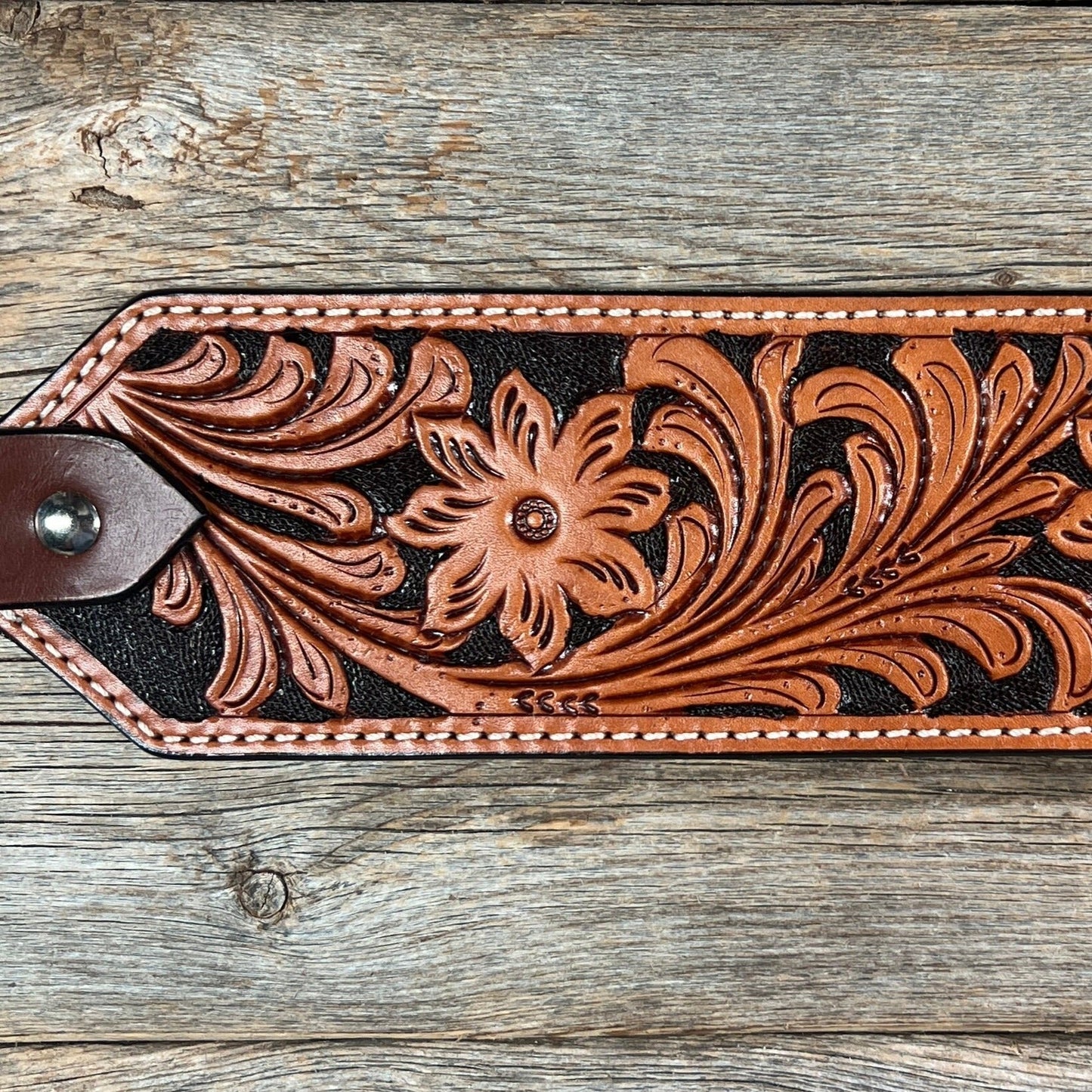 Light Oil Floral with Black Bronc Noseband