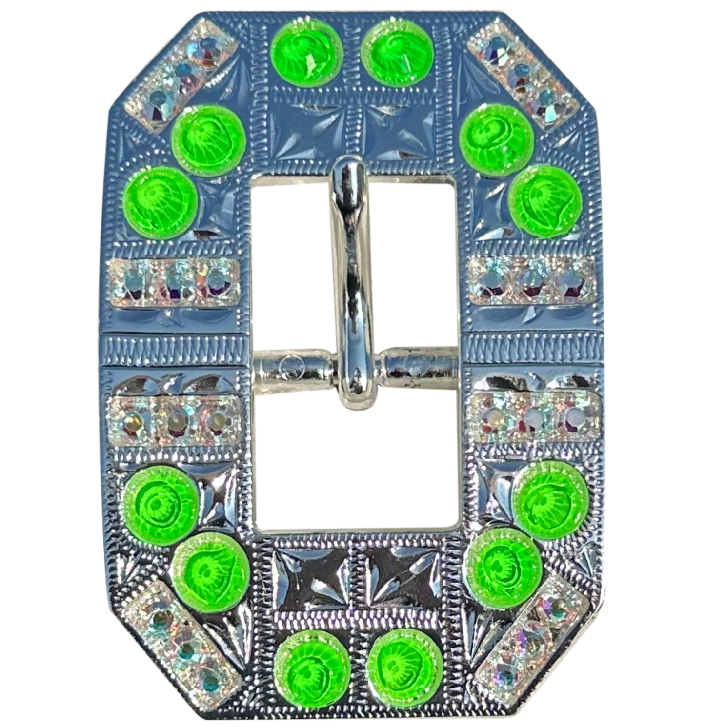 Bright Silver Neon Green and AB