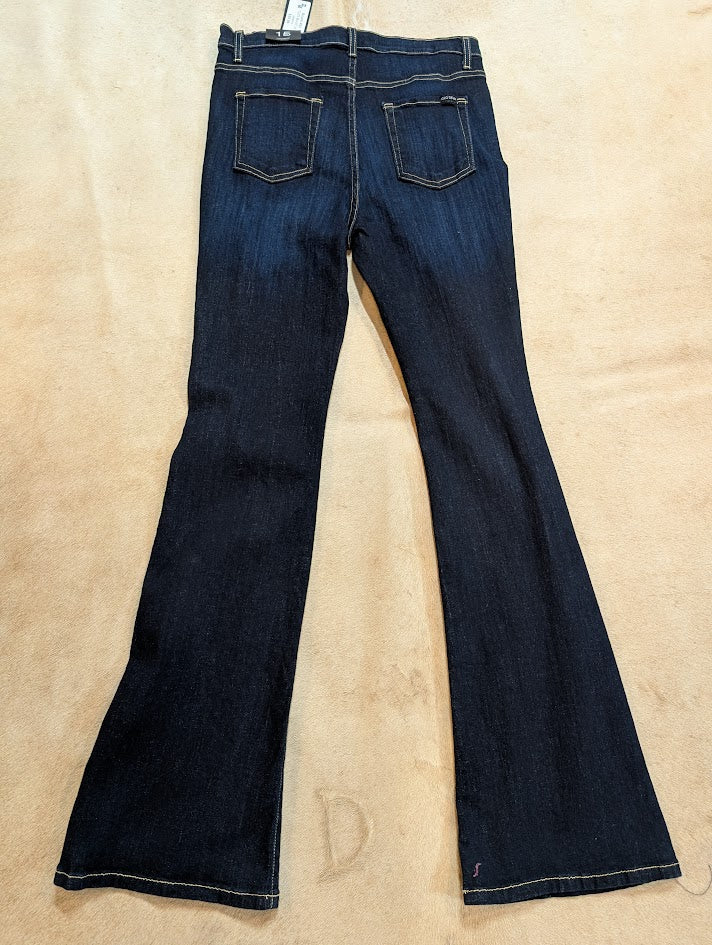 GJG Denim Los Angeles High Rise Bootcut Jeans – Distressed Dark Wash