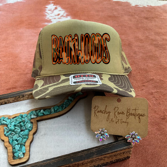 Backwoods Camo Western Trucker Hat