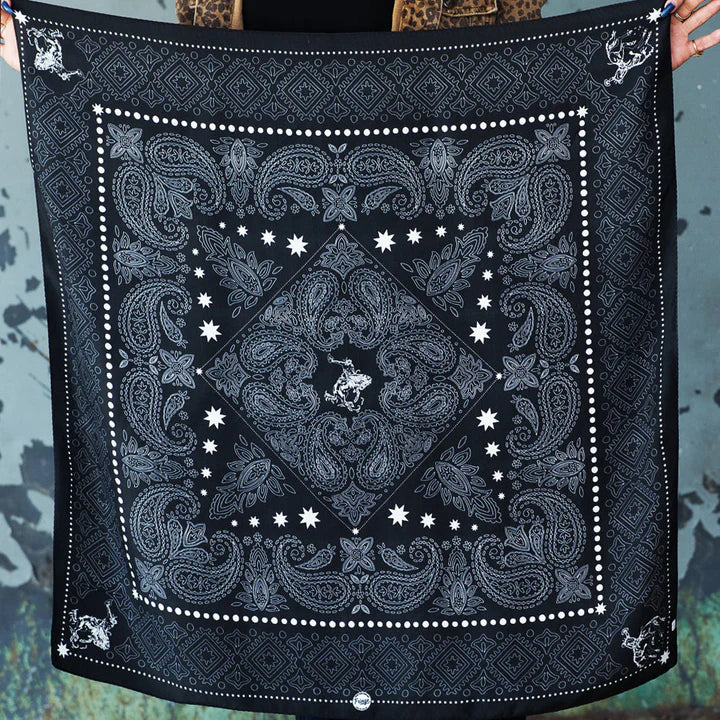 Banditos Long Scarf - Black Silk